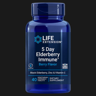 Supliment Alimentar 5 Day Elderberry Immune 40 tablete masticabile - Life Extension