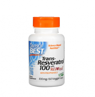 Trans-Resveratrol 100 with ResVinol 100mg 60 Capsule - Doctor s Best