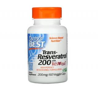 Trans-Resveratrol 200 with Resvinol 200mg 60 Capsule - Doctor s Best
