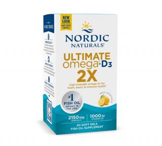 Ultimate Omega 2X with Vitamin D3 60 capsule Lemon - Nordic Naturals