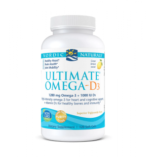 Ultimate Omega-D3 1280mg Lemon 120 capsule - Nordic Naturals