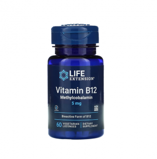 Vitamin B12 Methylcobalamin 5mg 60 capsule - Life Extension