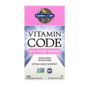 Vitamin Code 50 and Wiser Women s Multi Capsules 240 Capsule - Garden Of Life