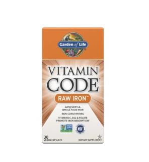 Vitamin Code RAW Iron 30 capsule - Garden of Life