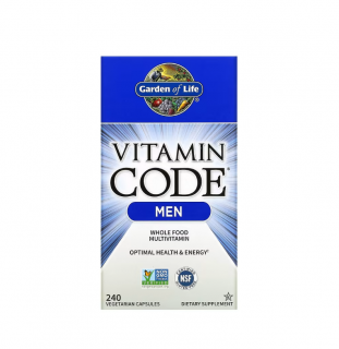 Vitamin Code Whole Food Multivitamin for Men 240 Capsule - Garden of Life