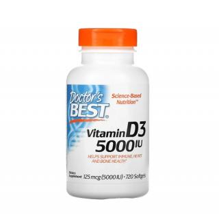 Vitamin D3 125 mcg (5,000 IU) 720Capsule - Doctor s Best