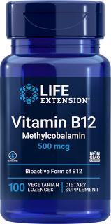Vitamina B12 (Cobalamina) - 500 mcg, Life Extension