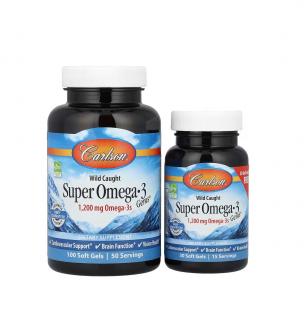 Wild Caught Super Omega-3 1200mg 100+30 capsule moi - Carlson