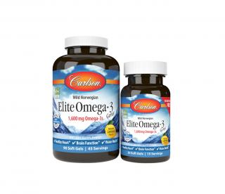 Wild Norwegian Elite Omega-3 1600mg Natural Lemon Flavor 90+30 capsule moi - Carlson