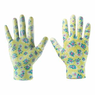 Manusi de gradina cu nitril, design floral, 8  , VERTO 97H141