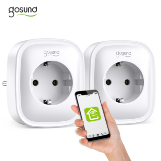 Set 2 prize inteligente WiFi Gosund SP112, 16A, 2X USB,Tuya, Monitorizare consum energie