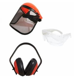 Set accesorii de protectie pentru motocoasa, viziera + ochelari + casca antifonica, BRECKNER MTC073