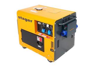 Stager DG 5500S+ATS Generator insonorizat 5kVA, monofazat, diesel, pornire electrica, automatizare