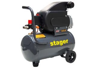 Stager HM2024F compresor aer, 24L, 8bar, 200L min, monofazat, angrenare directa