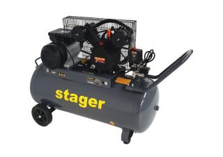 Stager HMV0.25 100 compresor aer, 100L, 8bar, 324L min, monofazat, angrenare curea