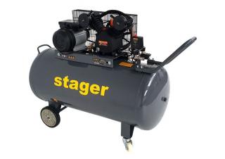 Stager HMV0.25 250 compresor aer, 250L, 8bar, 324L min, monofazat, angrenare curea