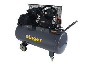 Stager HMV0.6 200 compresor aer, 200L, 8bar, 600L min, trifazat, angrenare curea