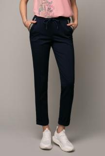 Pantaloni Margo casual bleumarin cu dunga