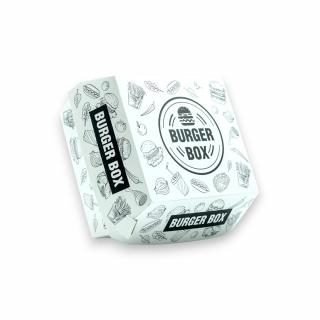 Cutie carton burger mediu colorat 110x110x90, 100 buc set