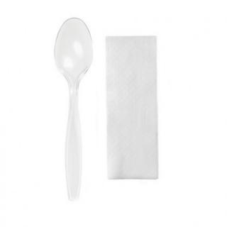Set PLA lingura + servetel, ambalat individual