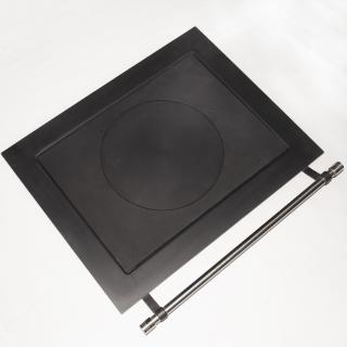 Plita din fonta KT6653R pentru soba de gatit cu dimensiunile 66 x 52 cm, cu bara inox