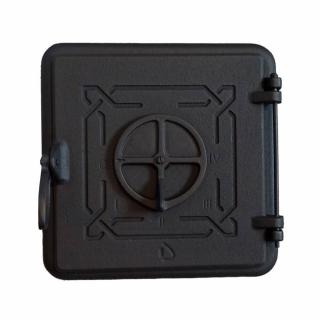 Usa soba din fonta plina DOMINO prevazuta cu snur de etansare 265 x 265 mm