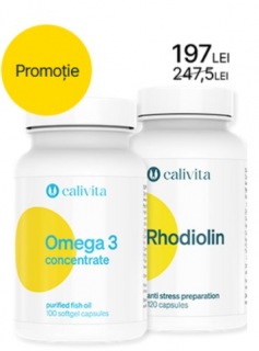 Pachet Enjoy life: Rhodiolin + Omega 3 concentrate
