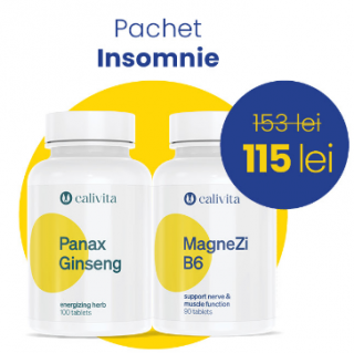 Suplimente naturale pentru somn si relaxare ,   Pachet Insomnie Panax Ginseng + MagneZi B6