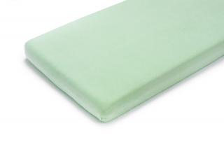 Cearsaf din bumbac jersey cu elastic pe contur 120x60x15 cm, Verde