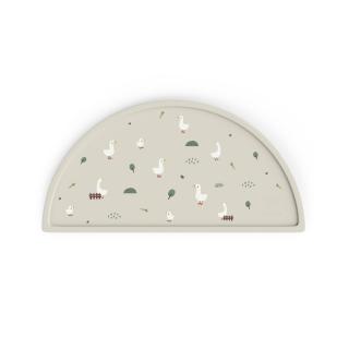 Covoras pentru diversificare, Din silicon, Fara BPA, forma semicirculara 45,5 cm si 23 cm, Goose Family