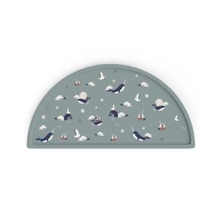 Covoras pentru diversificare, Din silicon, Fara BPA, forma semicirculara 45,5 cm si 23 cm, Magic Sea Animals