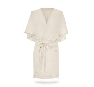 Halat   Kimono pentru gravide si mamici, vascoza si in, marime universala, Natural