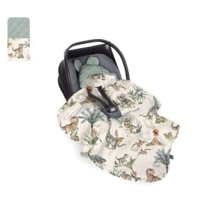 Paturica universala pentru scoica auto Bumbac   Catifea ,   World of dinosaurs Mint