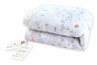 Pilota pentru copii Nature Bamboo by Amy din bambus si umplutura hipoalergenica BabySoft, Lunca Gri, 70x65cm