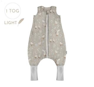 Sac de dormit cu picioare, bumbac 1 Tog, Goose Family, marimea XS, 74 80, 6-12 luni - BabySteps