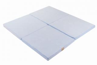 Saltea patrata pentru joaca din spuma, Catifea Blue, 120x120 cm