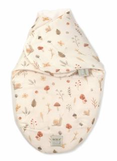 Sistem de infasare Bambus, Inchidere Velcro, Baby swaddle, Comori din natura + Cadou Rucsacel