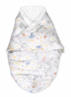 Sistem de infasare Bambus, Inchidere Velcro, Baby swaddle, Lunca Gri + Cadou Rucsacel