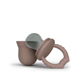 Suzeta cu alimentator pentru diversificarea alimentatiei, Din silicon, Fara BPA, BPS, PVC si ftalati, Rose