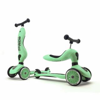 Trotineta copii cu sezut, transformabila 2in1, HighwayKick 1 Kiwi, 1-5 ani, pana la 50 kg, Scoot  Ride