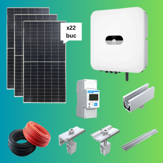 Kit Fotovoltaic Trifazat 10kWh, Montaj pentru acoperis cu tabla cutata , Huawei