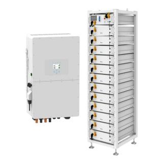 Kit Invertor Deye 50kWh Hibrid, Trifazat + Baterie High Voltage 61.44kWh, IP20