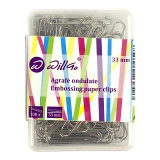 Agrafe ondulate 33 mm 100 buc cutie plastic Willgo