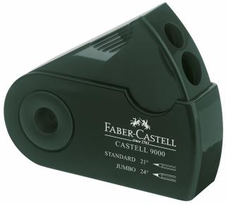 ASCUTITOARE PLASTIC DUBLA SLEEVE VERDE FABER-CASTELL