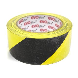 Banda adeziva pentru delimitare   avertizare (galben   negru) 48 mm 33 m