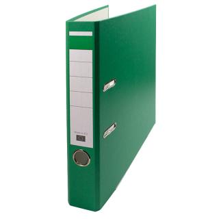 Biblioraft carton plastifiat, mecanism asamblat cu margine metalica A4 5cm Noki - verde