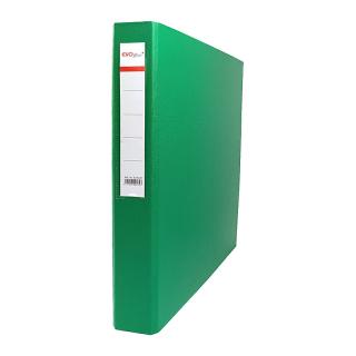 Caiet mecanic carton plastifiat A4, 2 inele EVOffice - verde