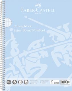 CAIET SPIRA A4 80 FILE 90 GR ARITMETICA COPERTA CARTON BLEU SKY FABER-CASTELL