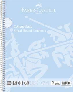 CAIET SPIRA A4 80 FILE 90 GR DICTANDO COPERTA CARTON BLEU SKY FABER-CASTELL