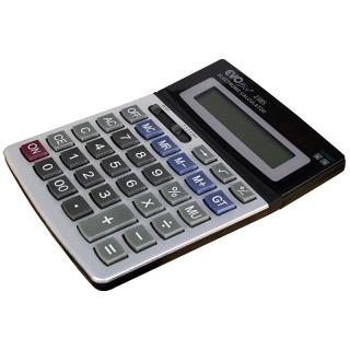 Calculator 12 dgt , 14.2 19.7 cm, front metalic si ecran rabatabil EVOffice 2385